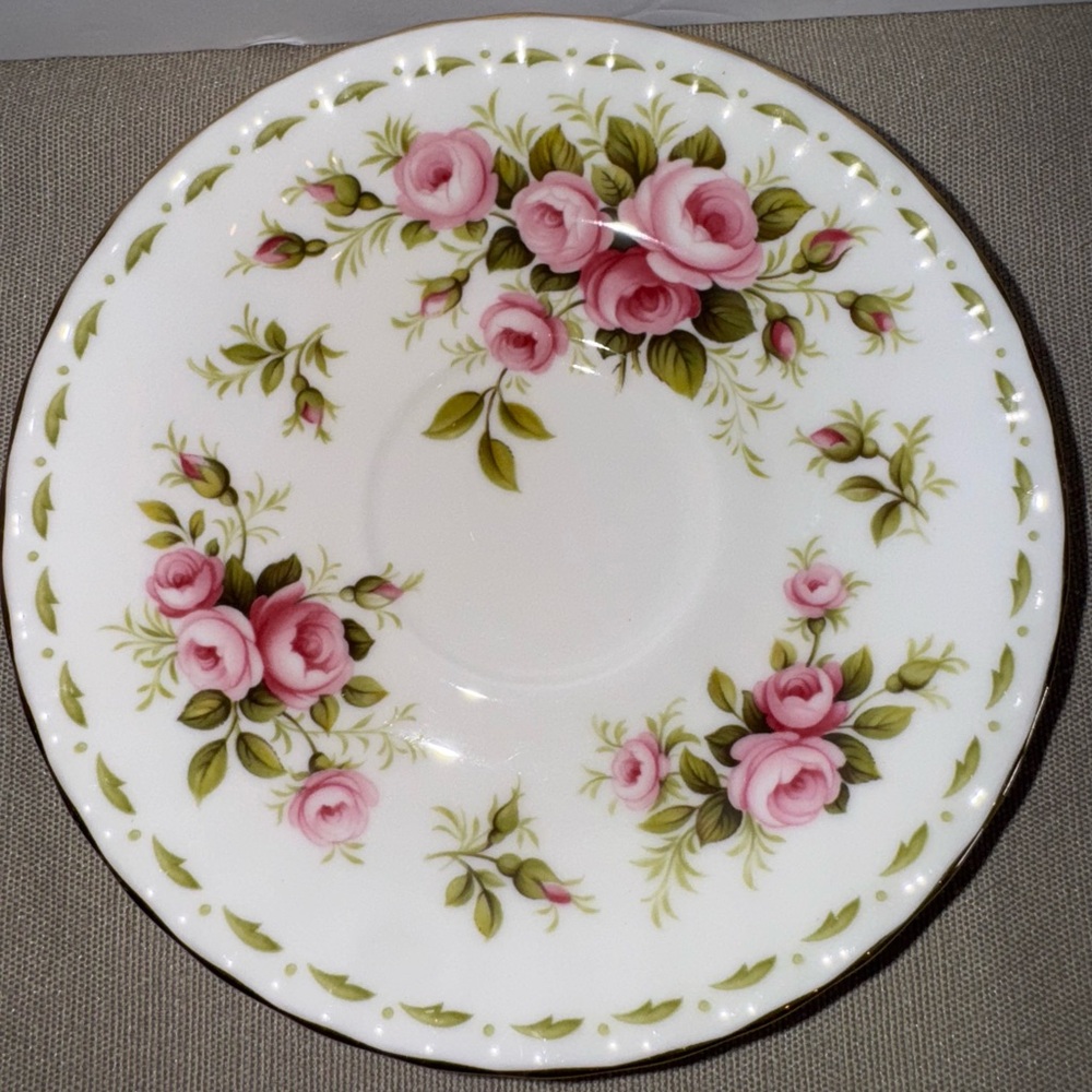 Vintage Royal Albert Bone China Flower Of The Months Series, Roses Saucer